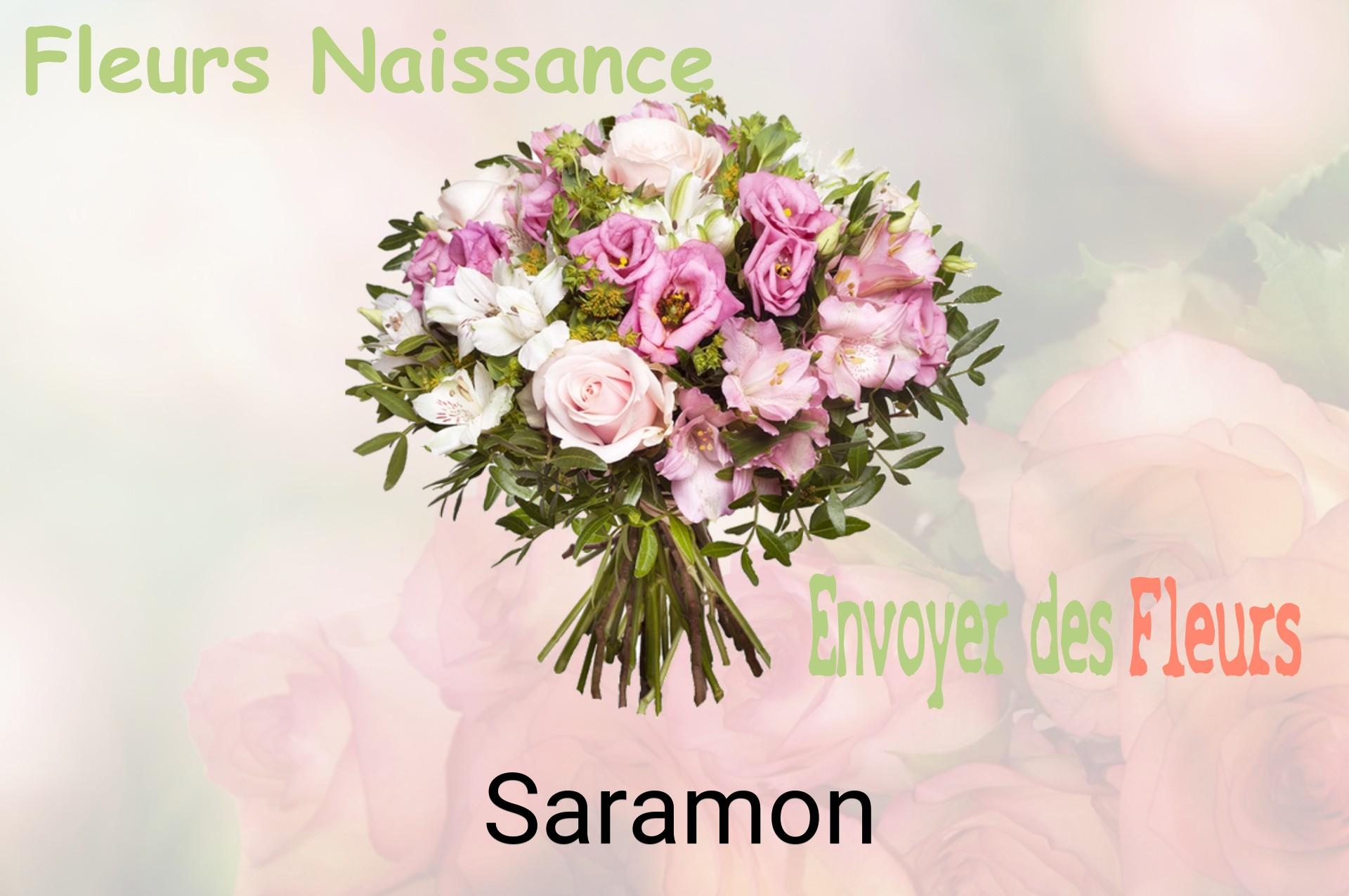 Bouquet de fleurs de naissance livré à Saramon